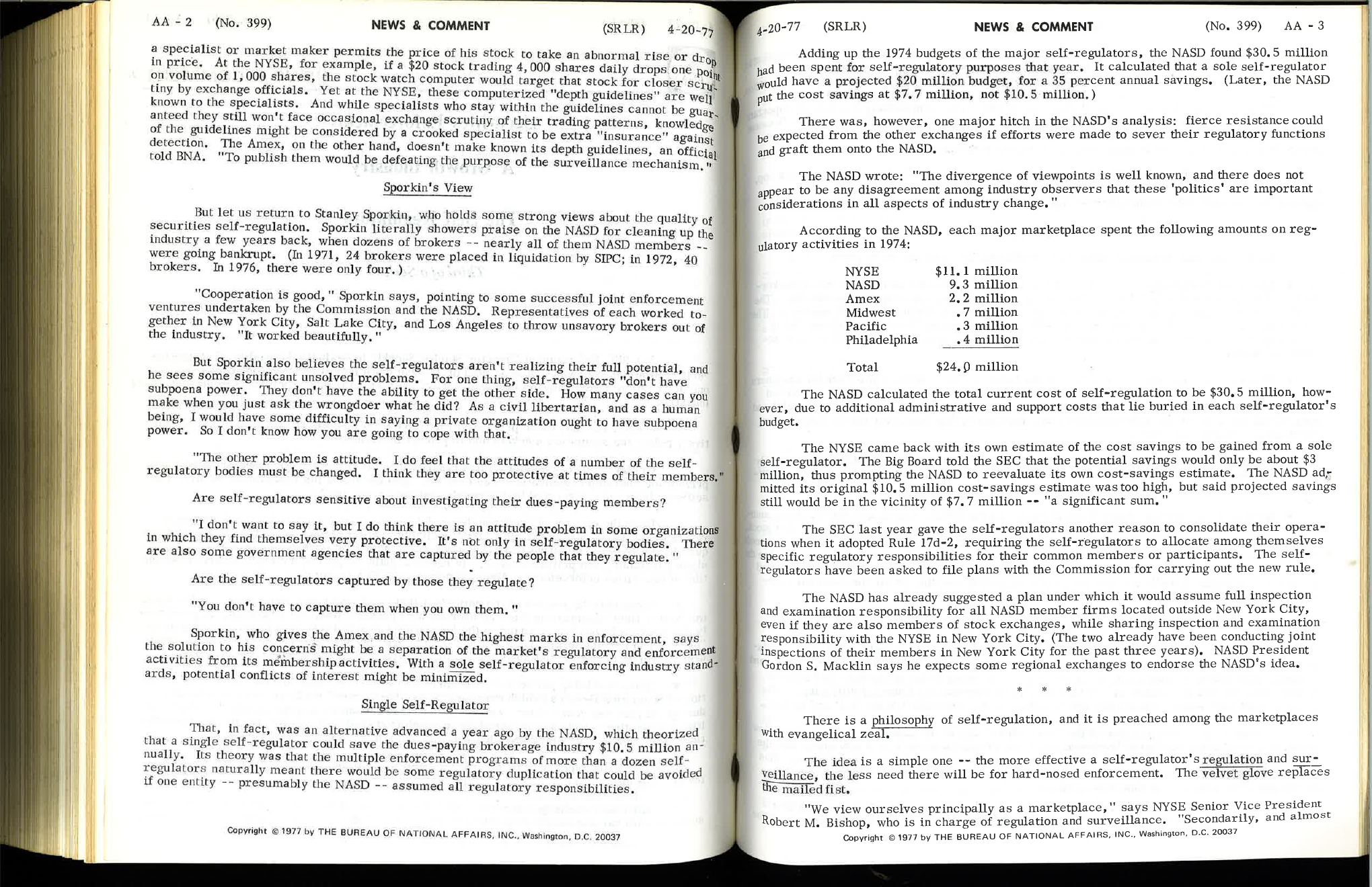 SEC Enforcement — Self Regulators — page 3