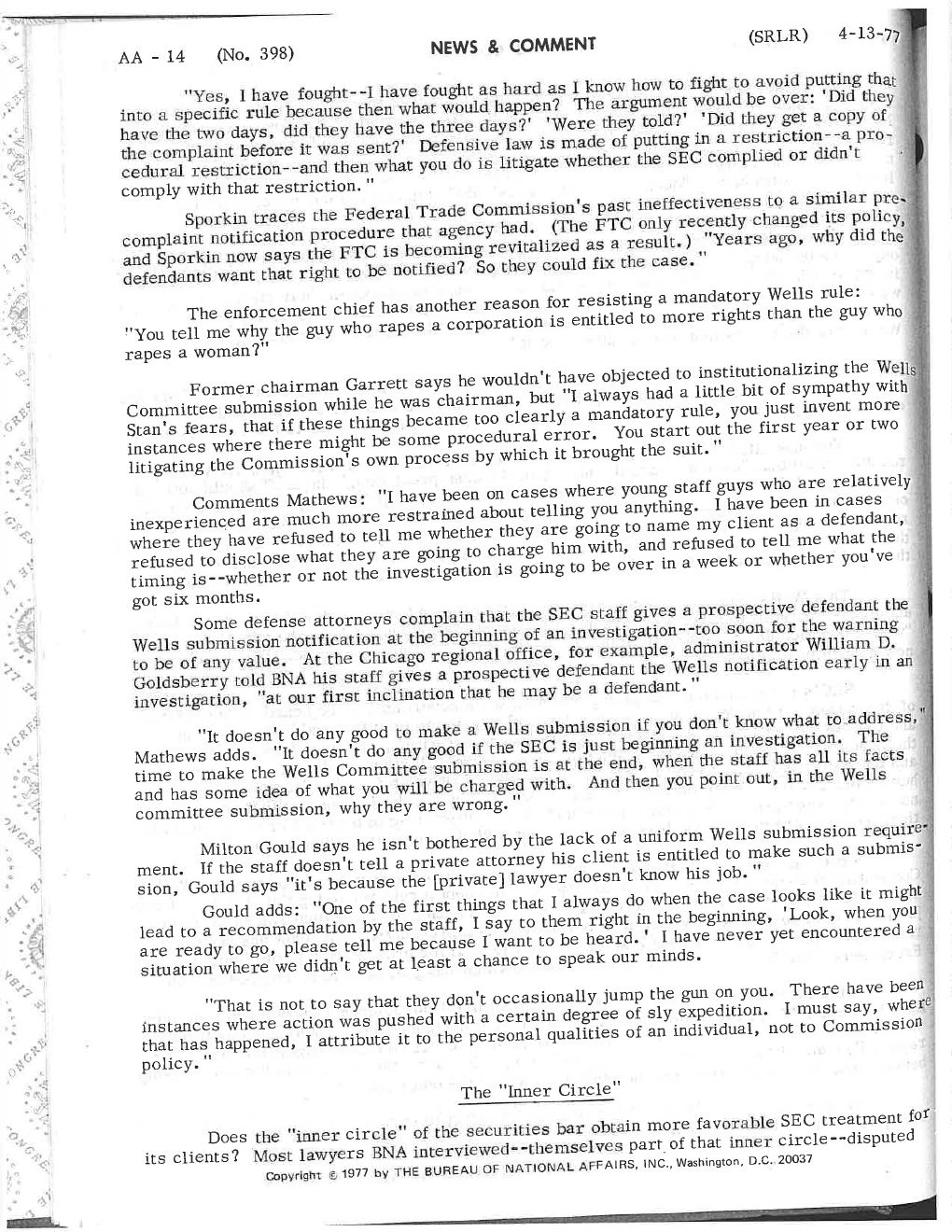 SEC Enforcement — The Critics — page 15