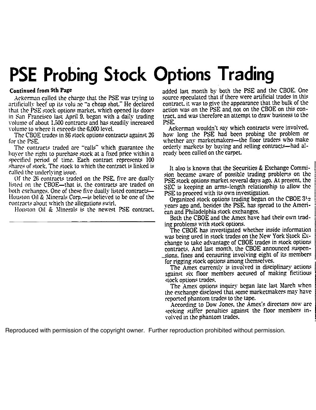 PSE Options Fraud — page 2
