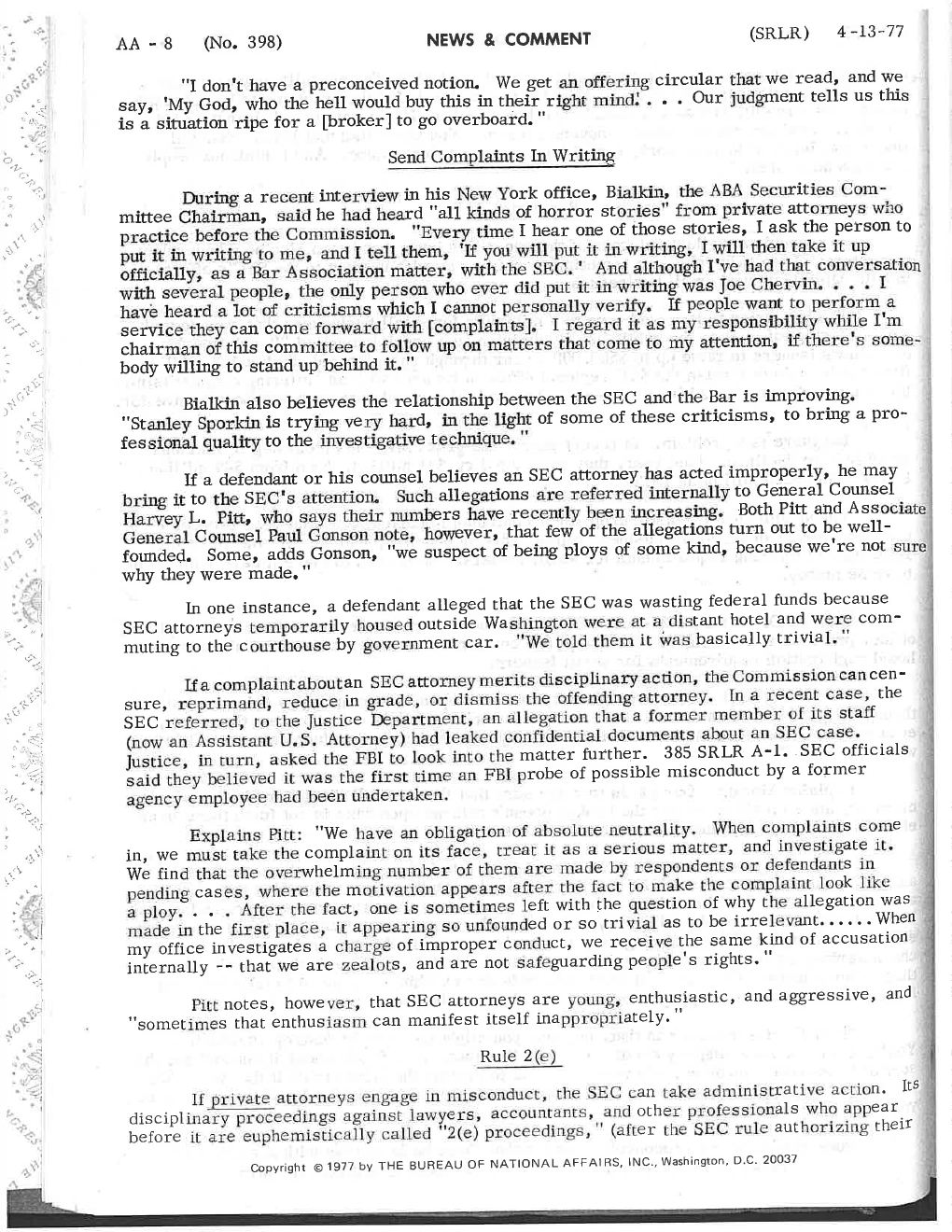 SEC Enforcement — The Critics — page 9