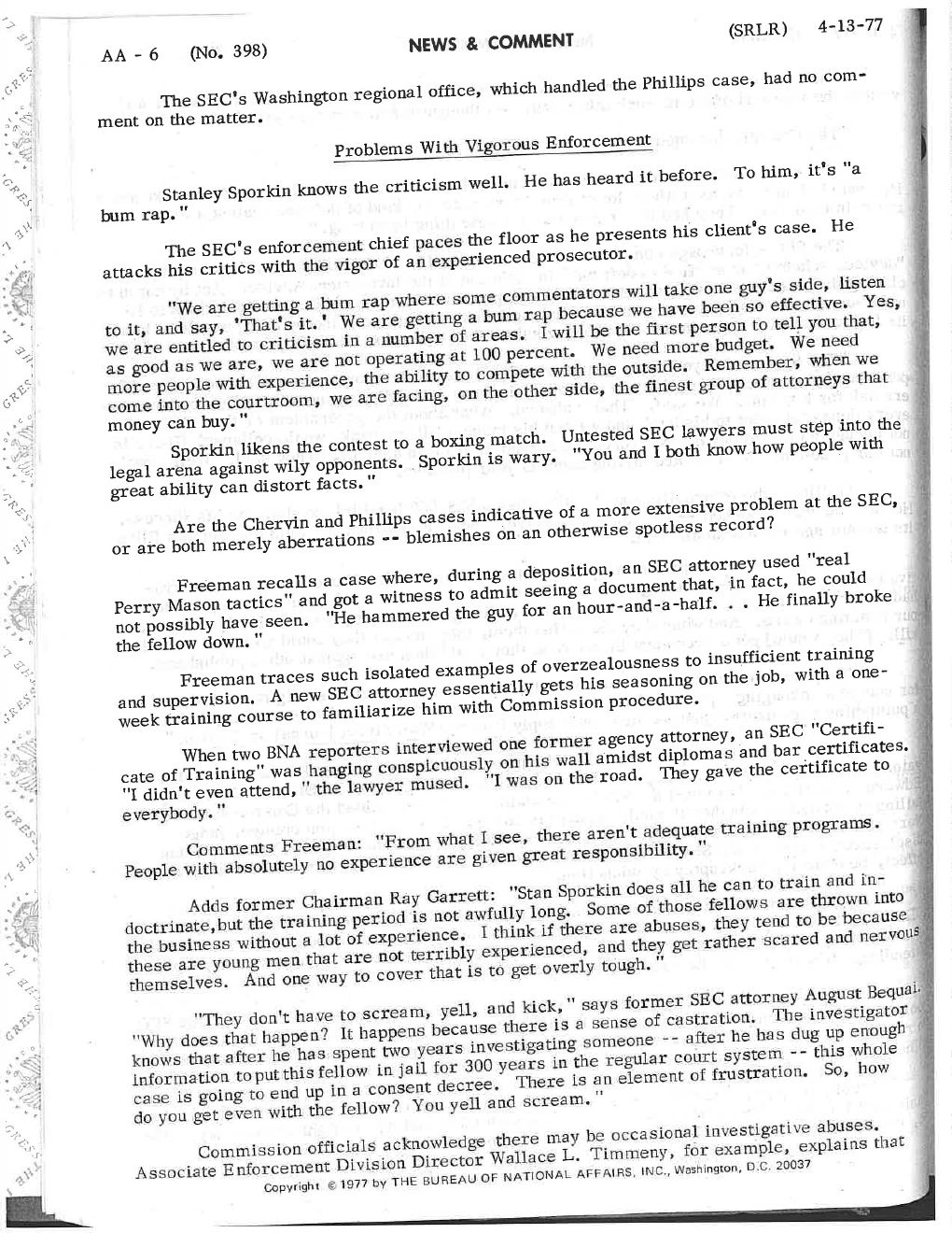 SEC Enforcement — The Critics — page 7