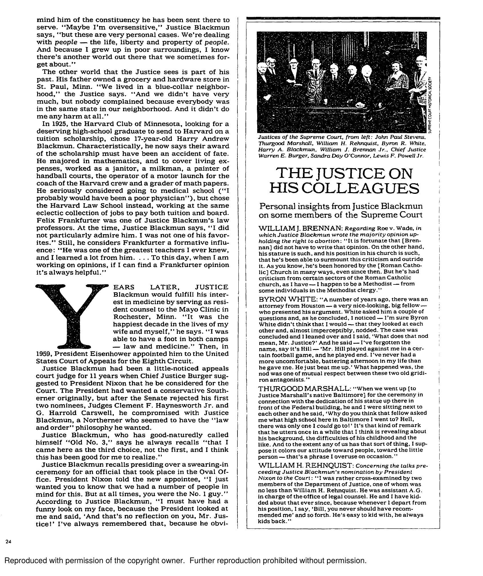 A Candid Talk with Justice Blackmun — page 5