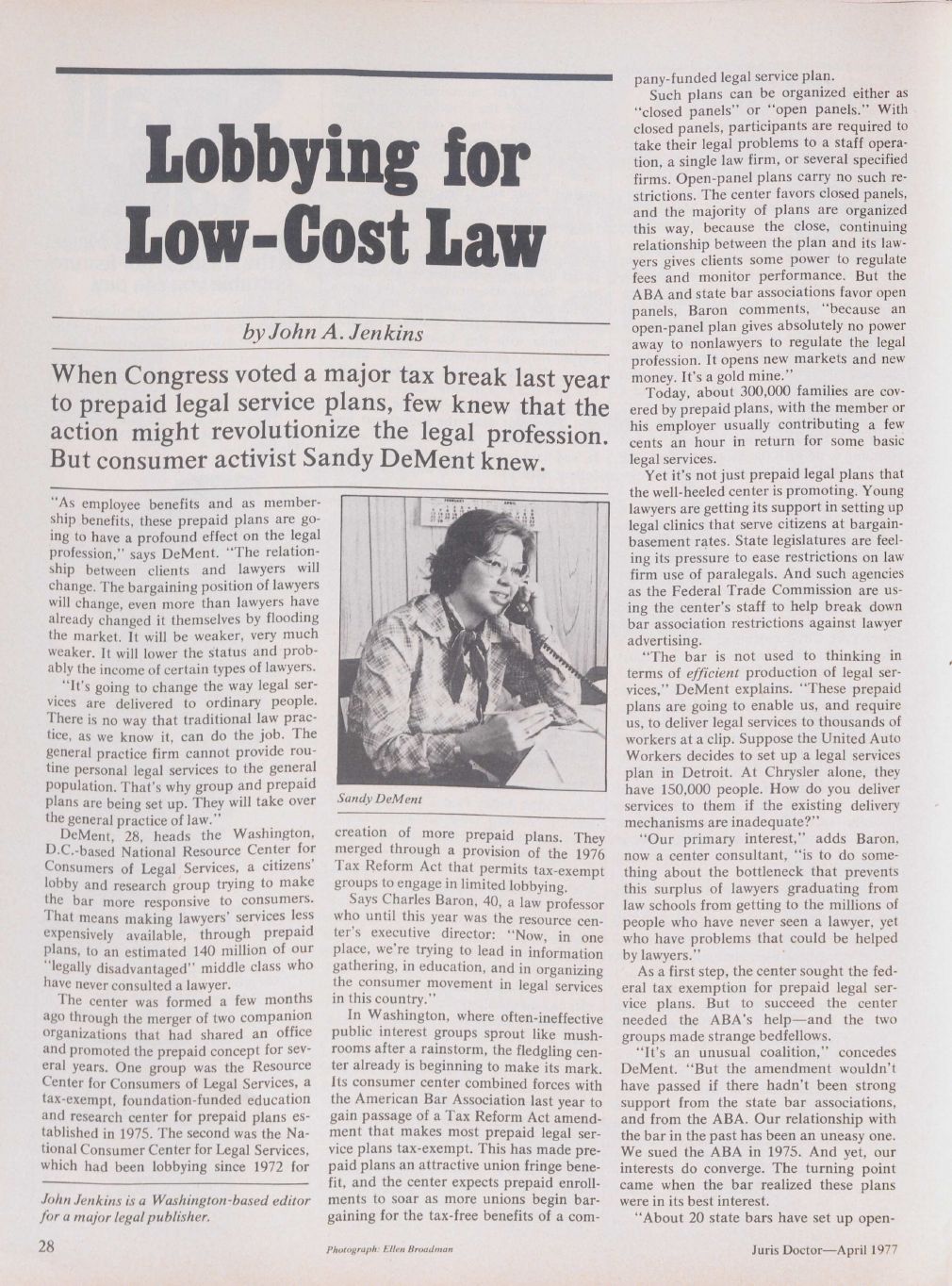 Lobbying for Low-Cost Law — page 4