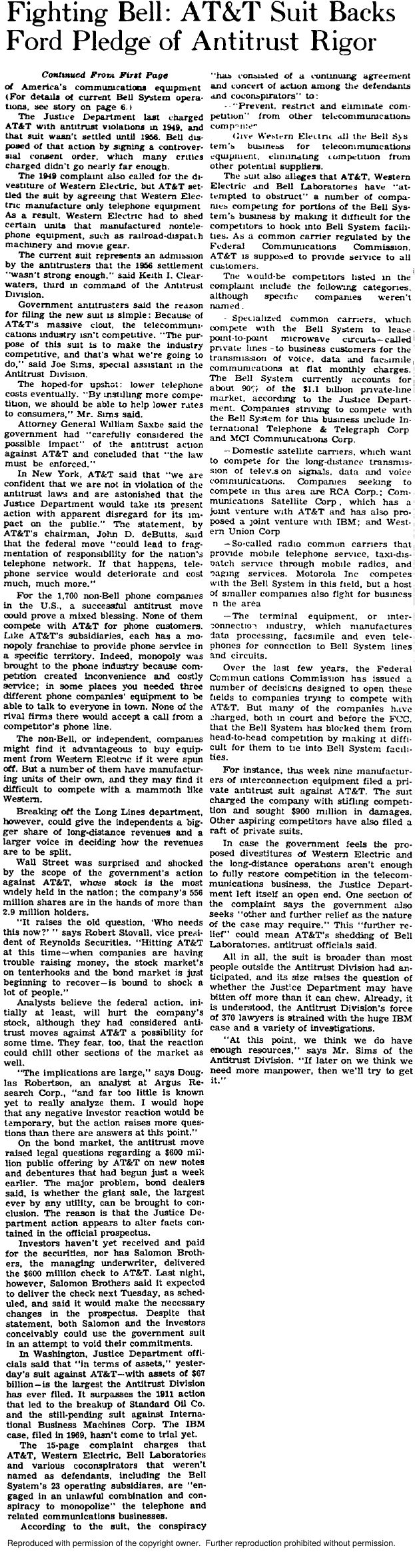 US v. AT&T — page 3
