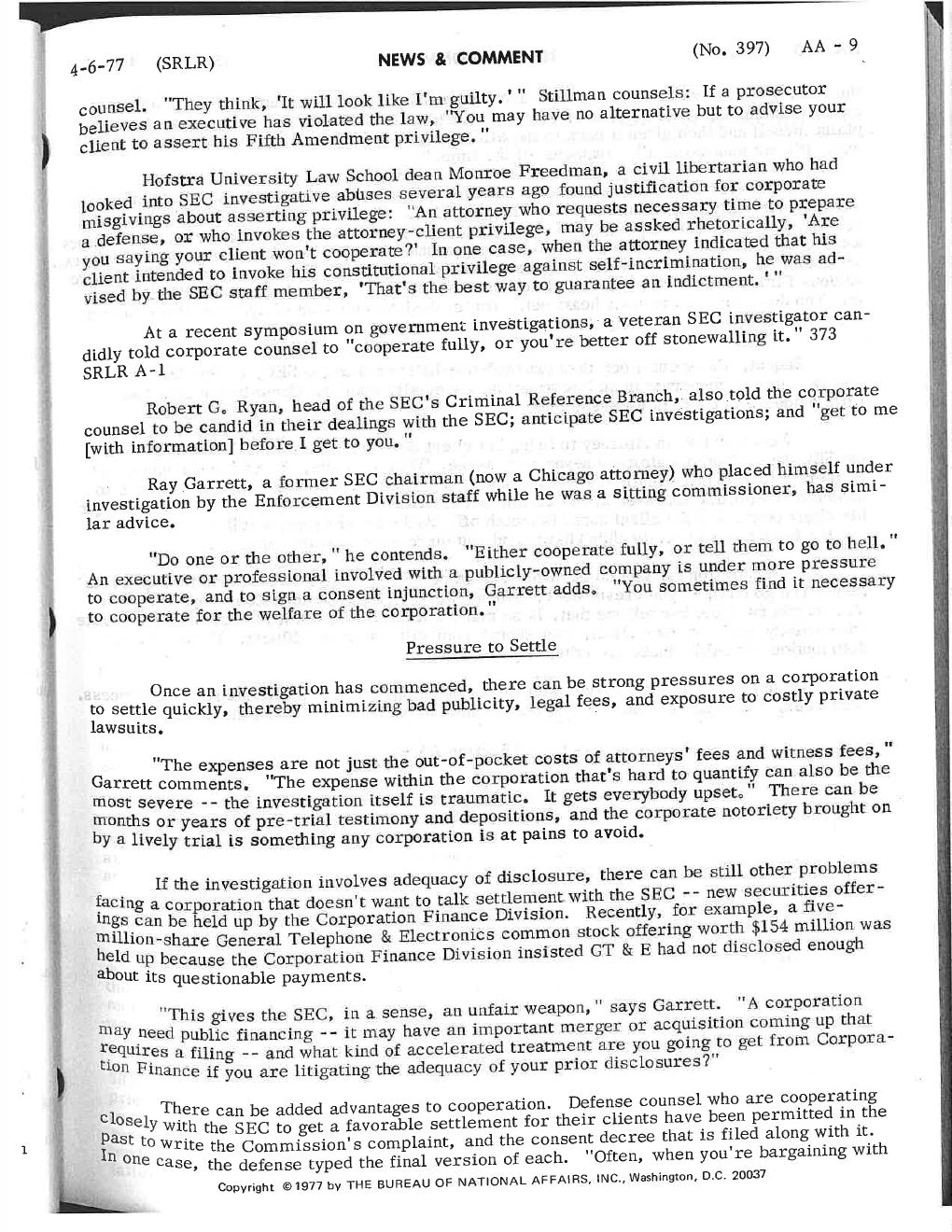 SEC Enforcement — Growth Industry — page 10