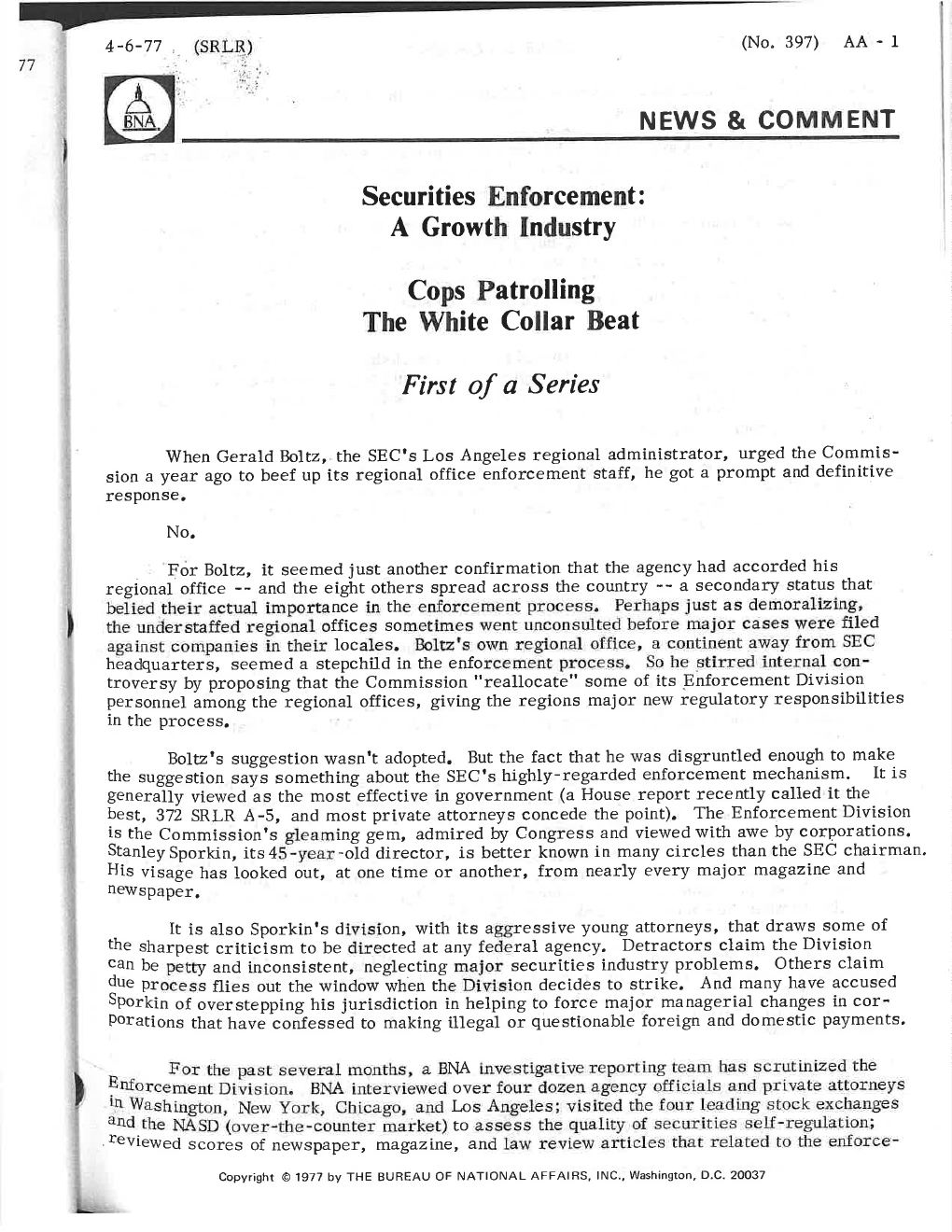 SEC Enforcement — Growth Industry — page 2