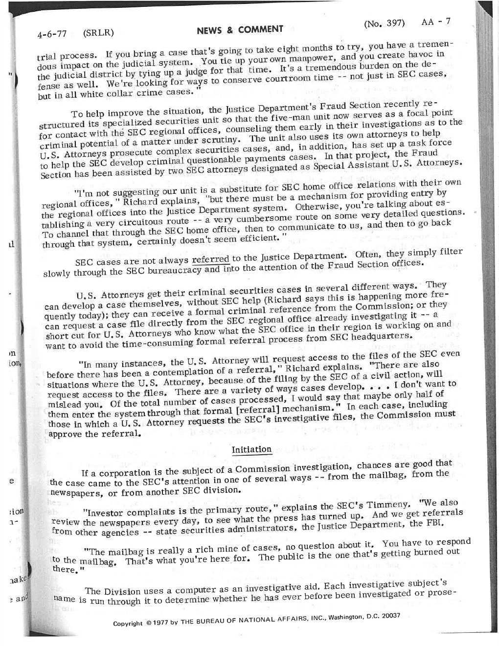 SEC Enforcement — Growth Industry — page 8