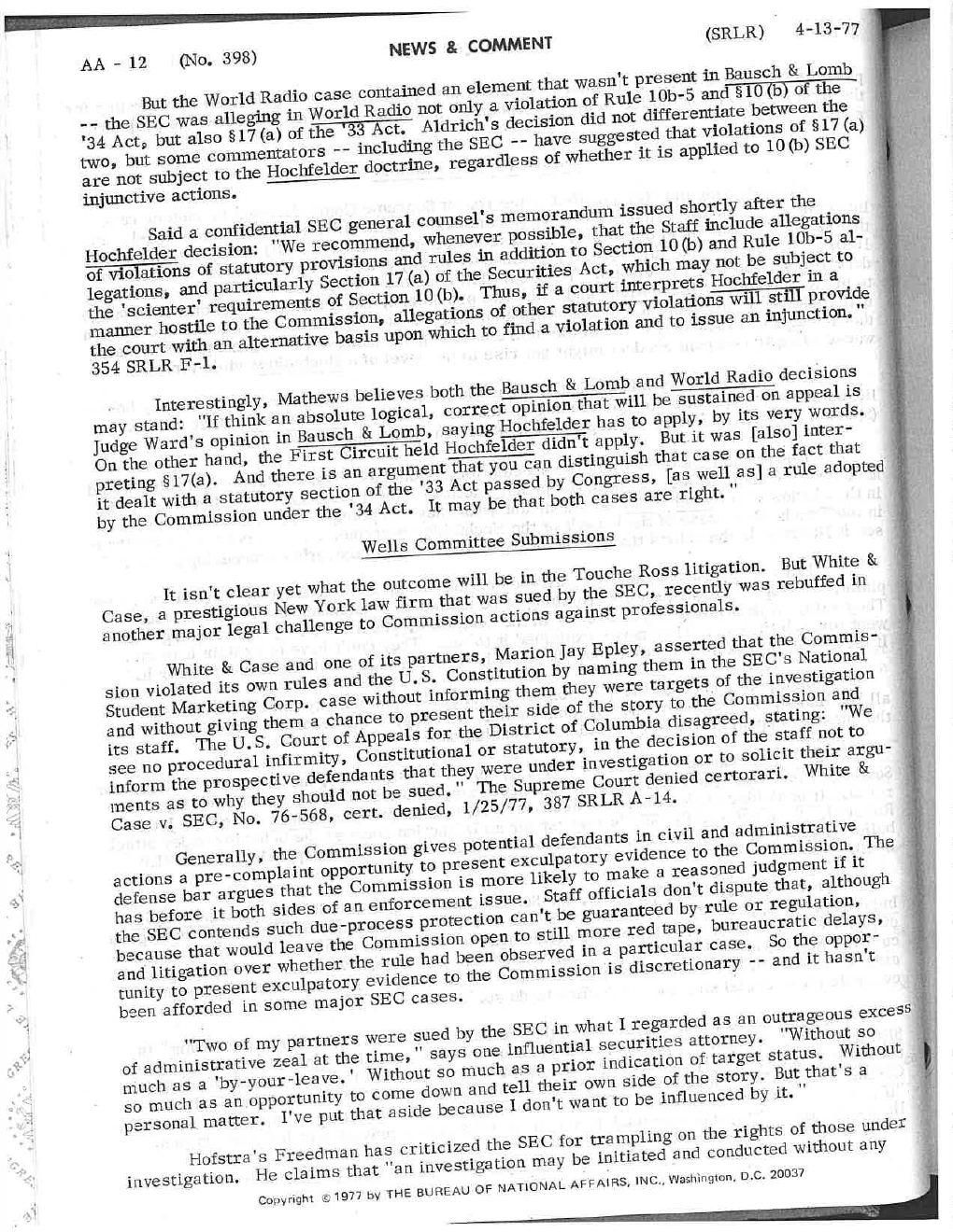 SEC Enforcement — The Critics — page 13