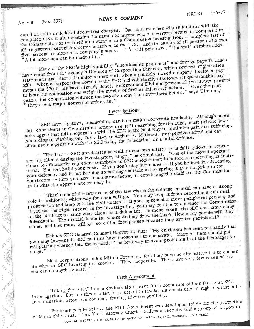 SEC Enforcement — Growth Industry — page 9