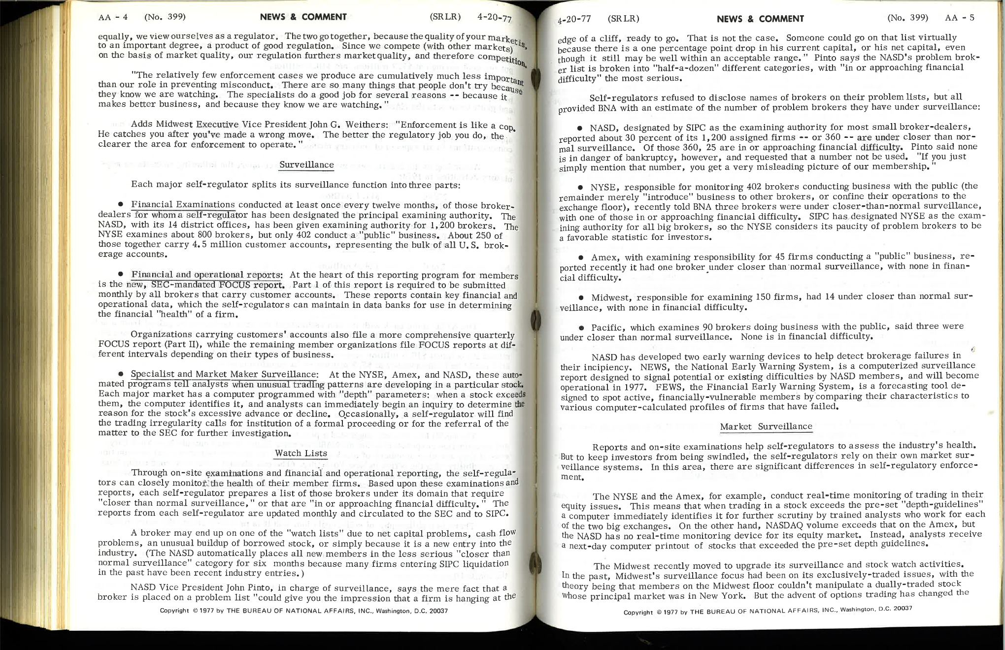 SEC Enforcement — Self Regulators — page 4