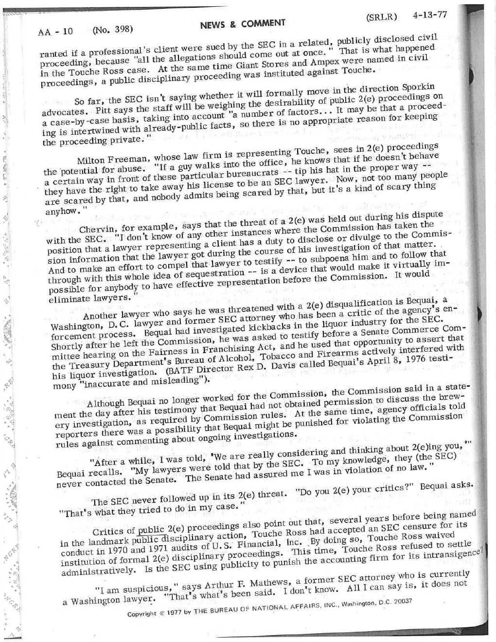 SEC Enforcement — The Critics — page 11