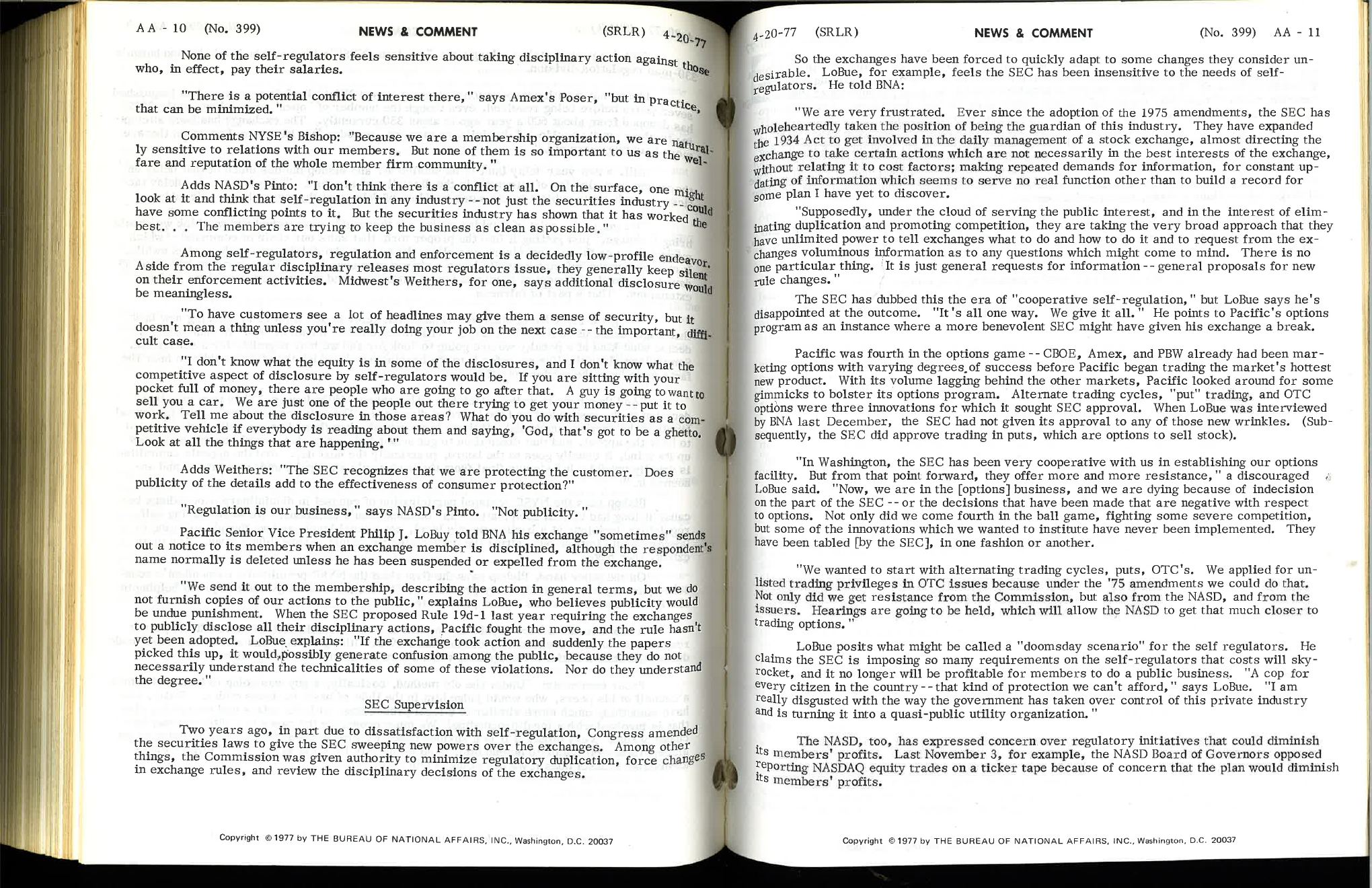 SEC Enforcement — Self Regulators — page 7