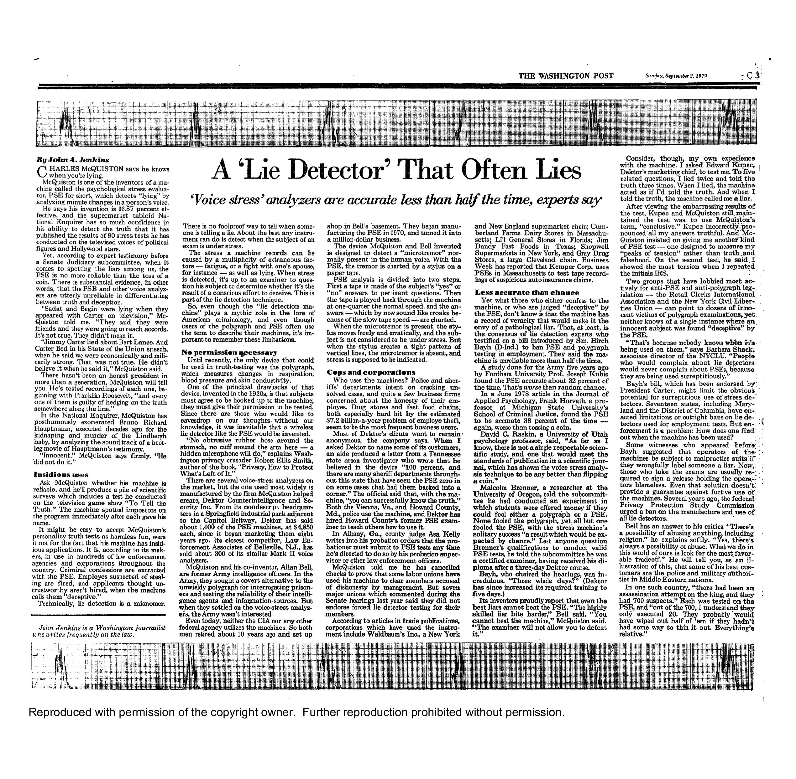 A Lie Detector That Often Lies — page 1
