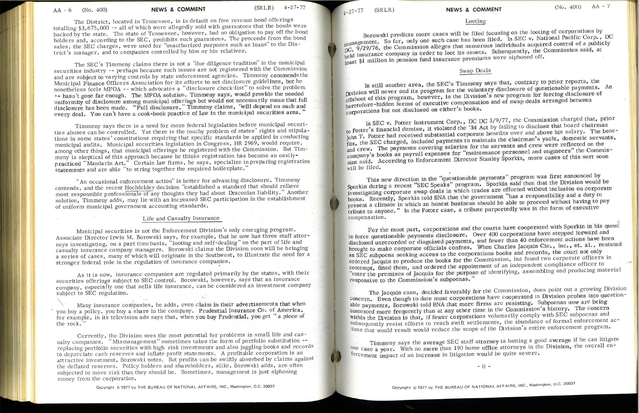 SEC Enforcement — Expanding Programs — page 5