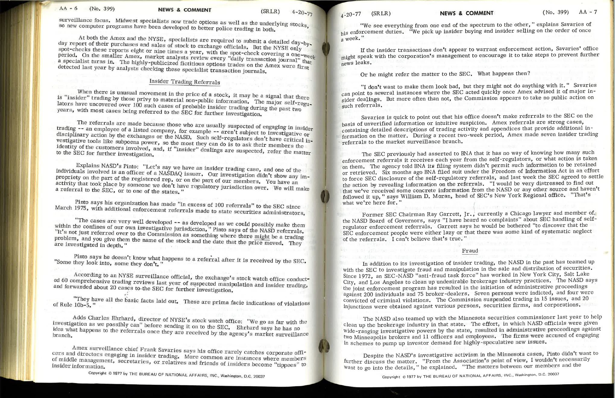 SEC Enforcement — Self Regulators — page 5